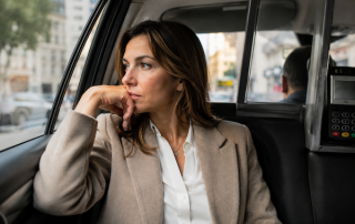 Mujer reflexionando sobre gestión emocional y estrés emocional